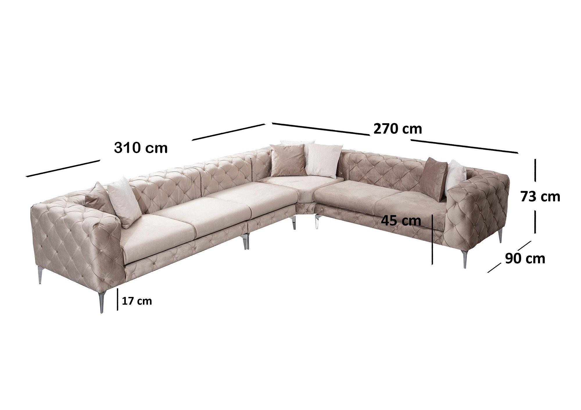 As corner sofa right beige 8