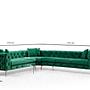 Como Divano angolare sinistro verde 7