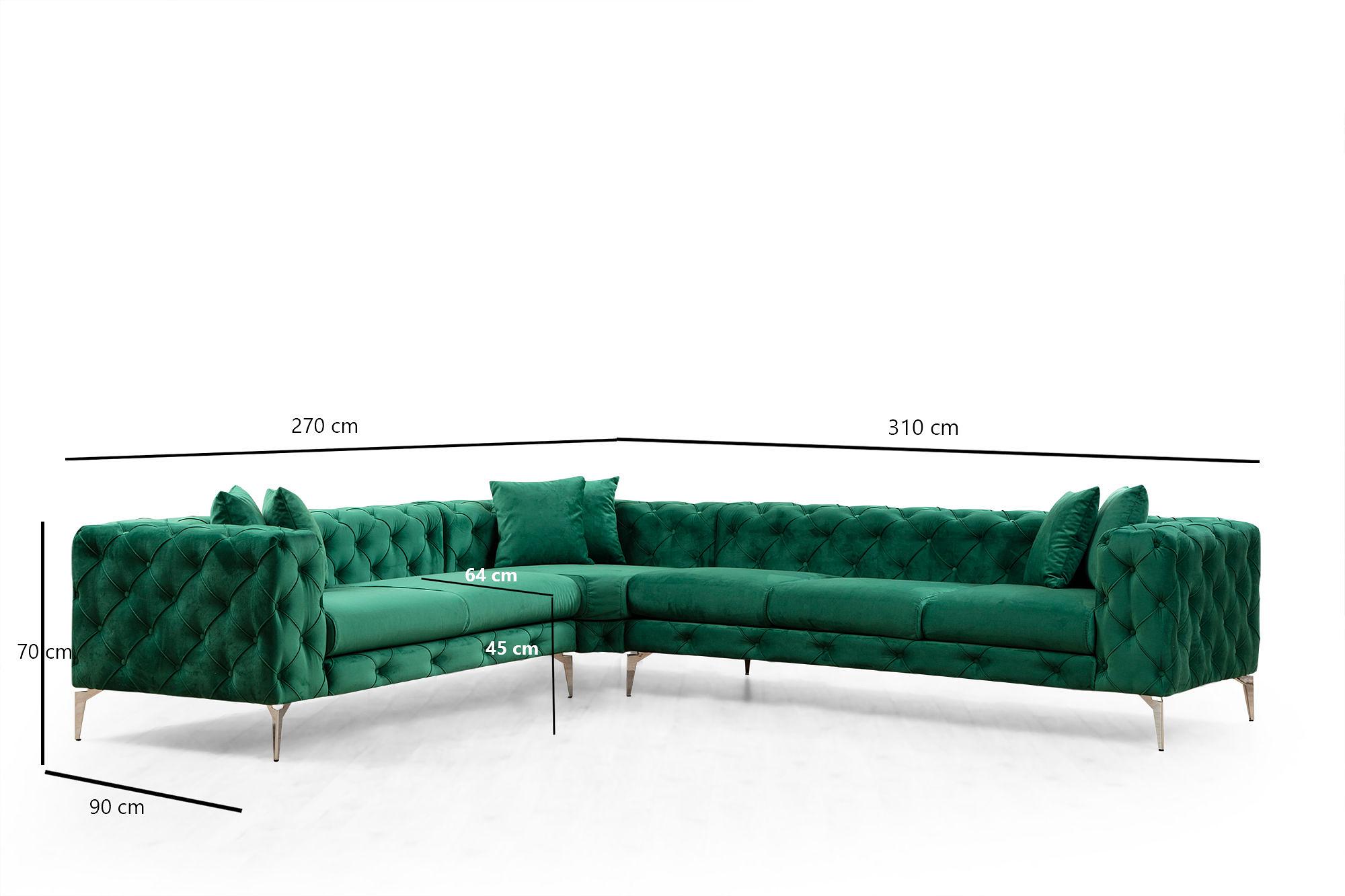 Como Divano angolare sinistro verde 7