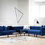 As corner sofa right navy blue 0