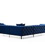 As corner sofa right navy blue 4