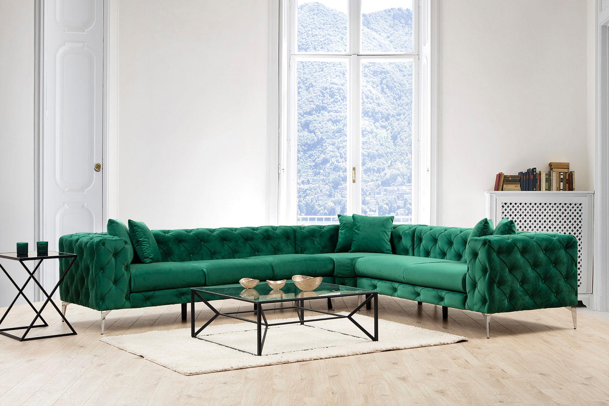 As corner sofa right green 0