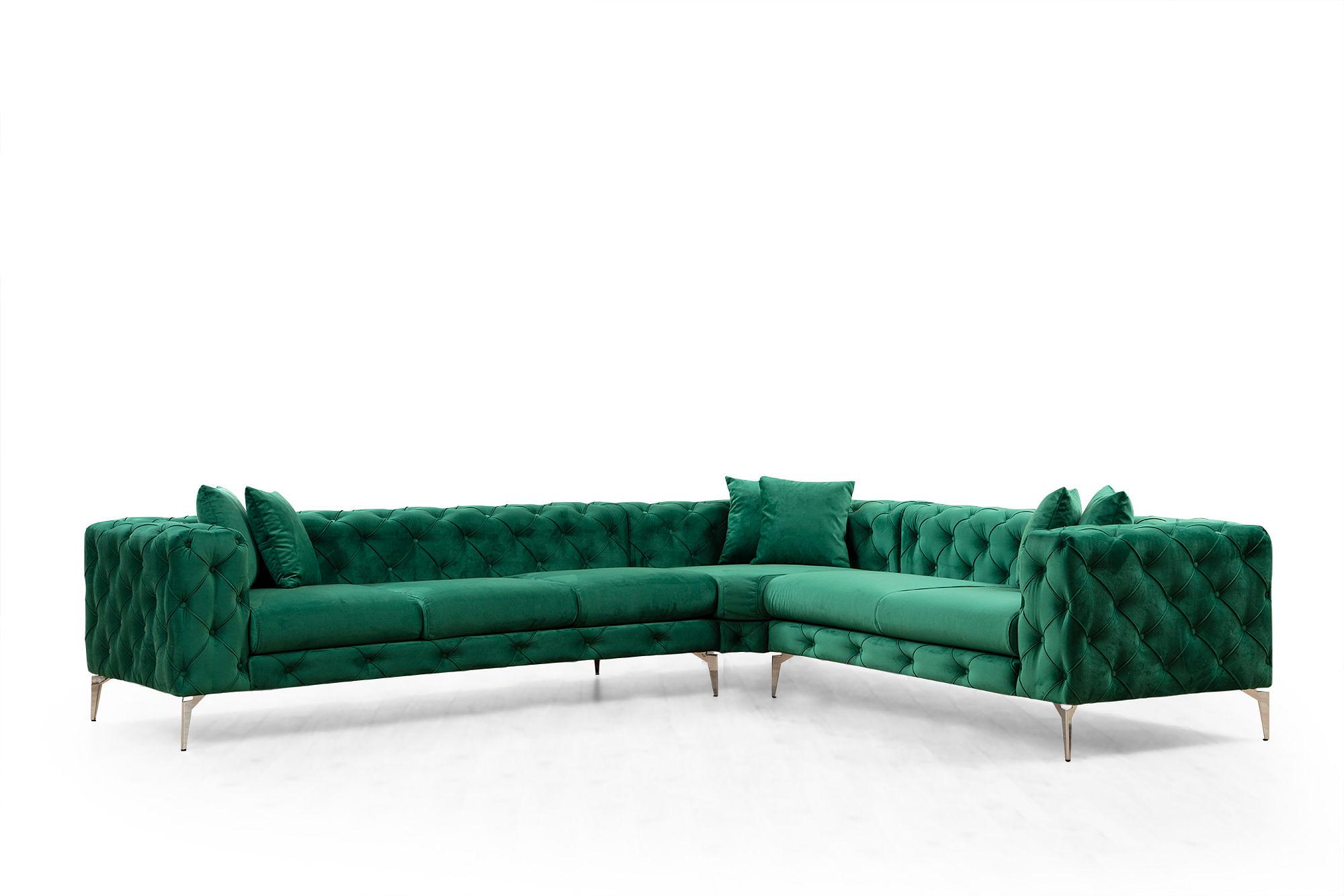 As corner sofa right green 5