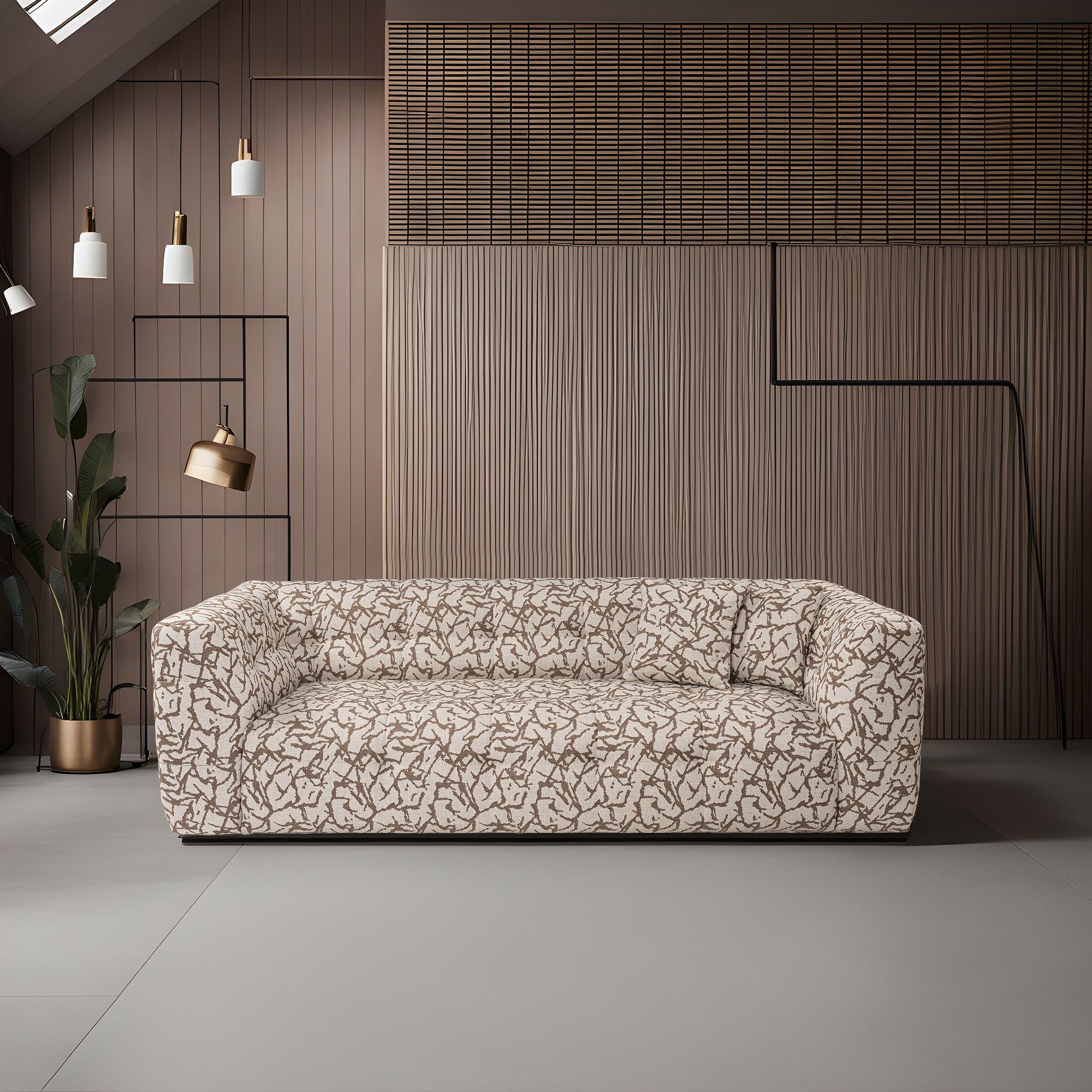 Cady Sofa 3-seater Beige Patterned 7