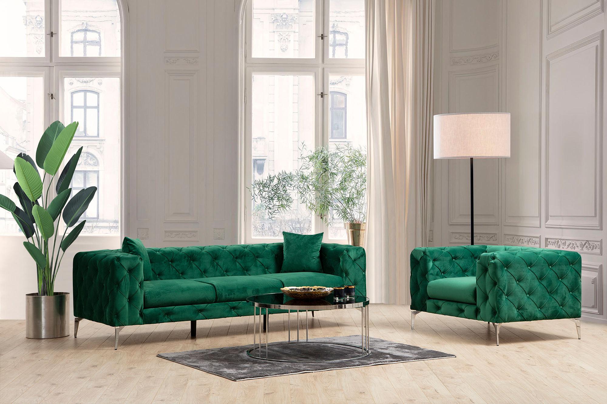 Como Sofa 3-seater Green 1