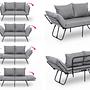 Viper Sofa 2-seater Light Grey 4
