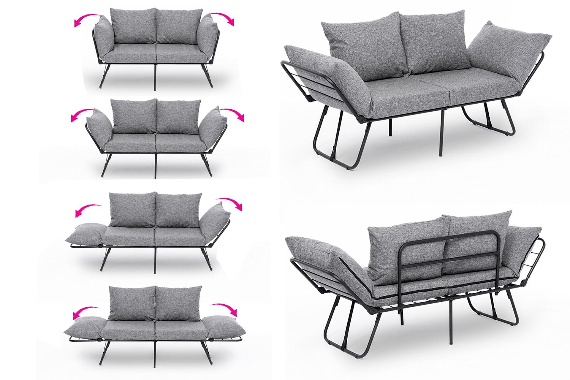Viper Sofa 2-seater Light Grey 4