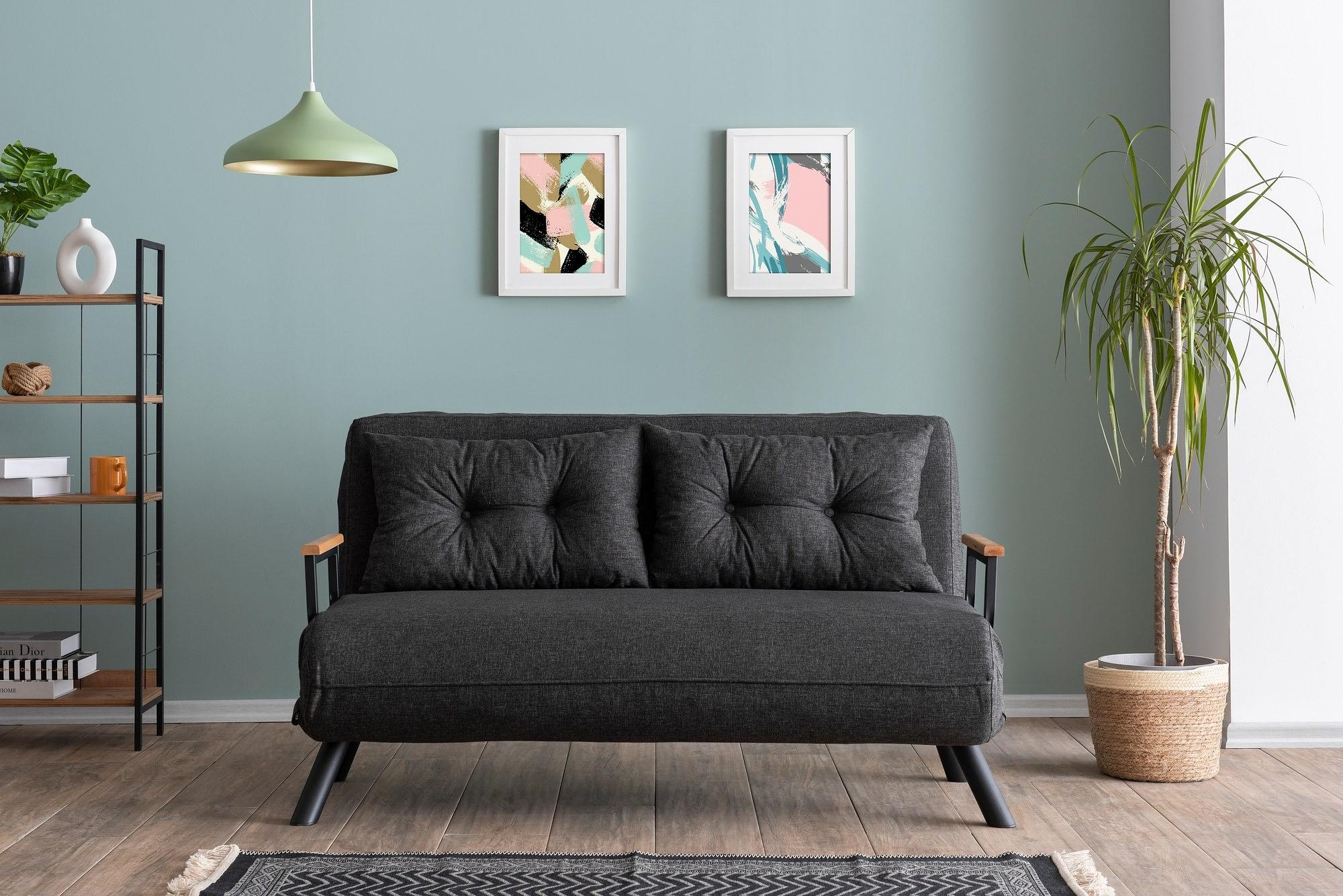 Sando Sofa Bed 2-Seater Dark Grey 0