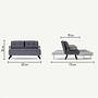 Sando sofa bed 2-seater Red 5