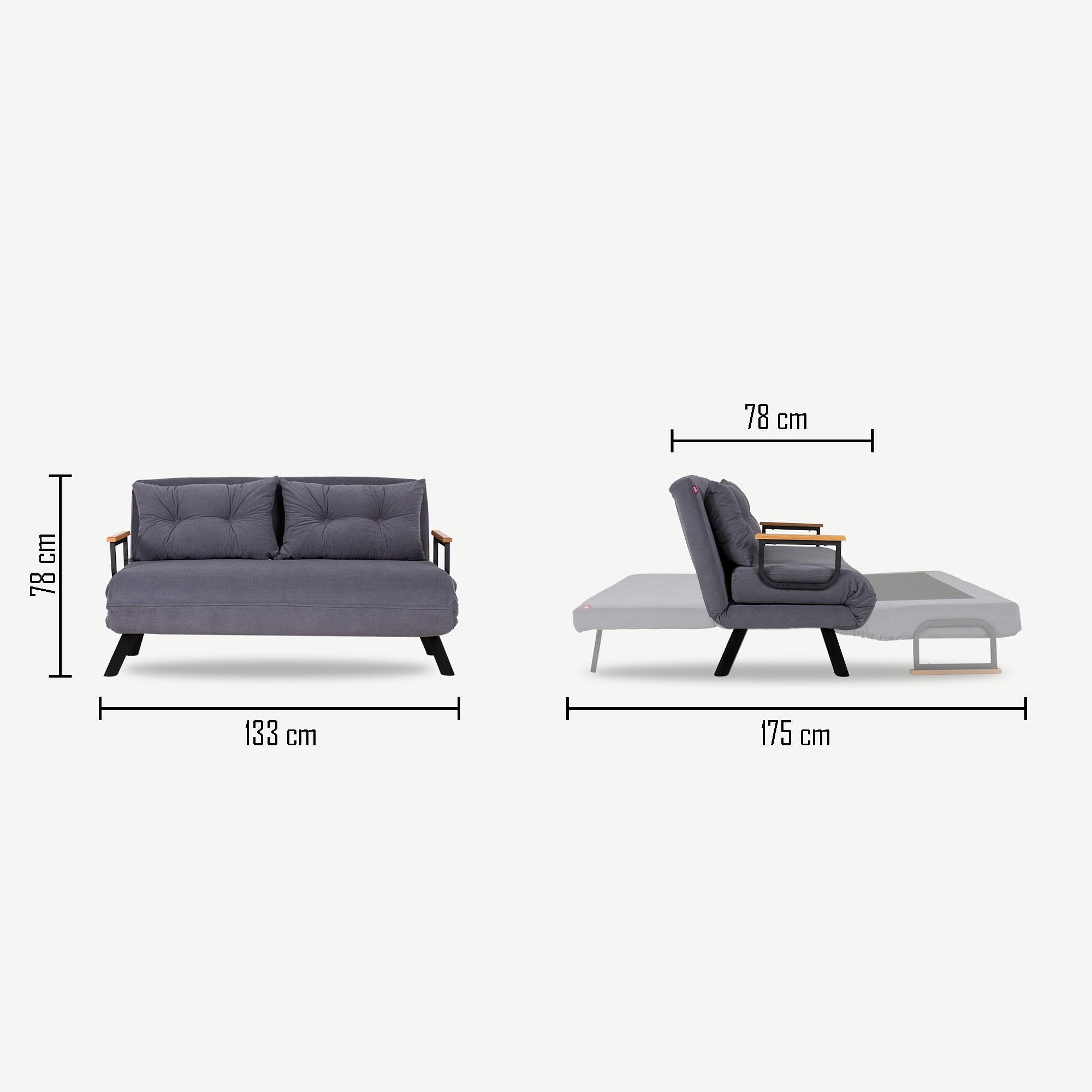 Sando Sofa bed 2-seater Grey 6