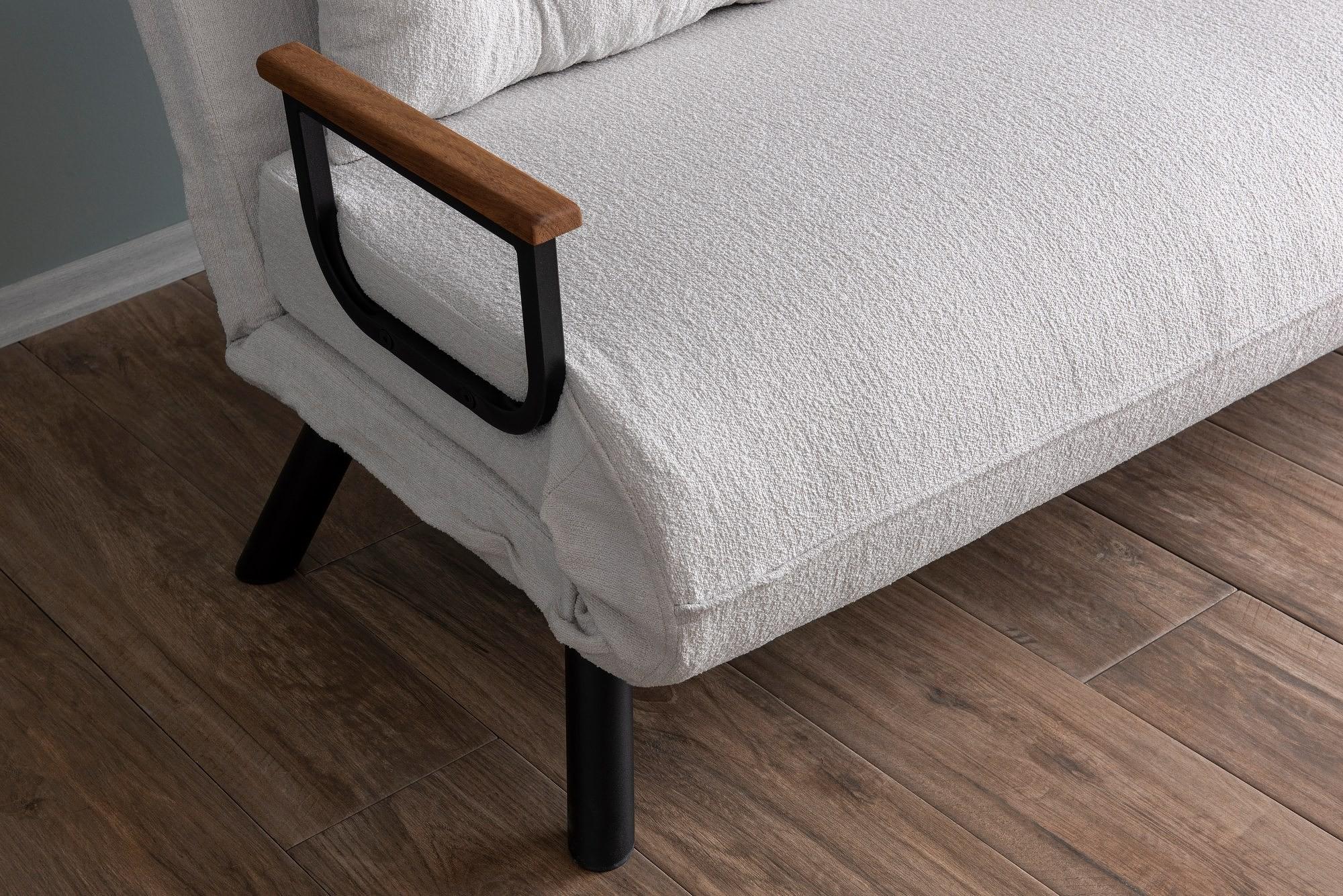 Sando Sofa bed 2-seater Bouclé White 3