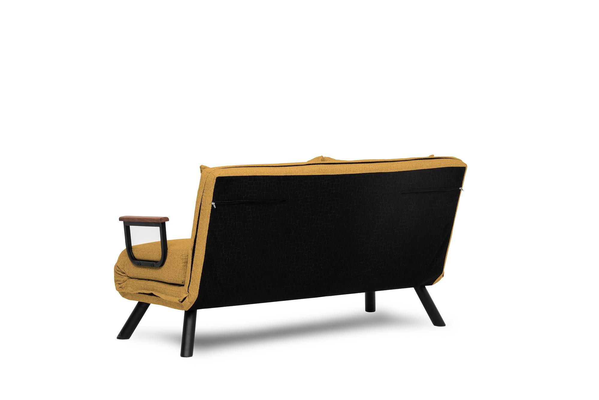 Sando divano letto 2 posti giallo senape 4