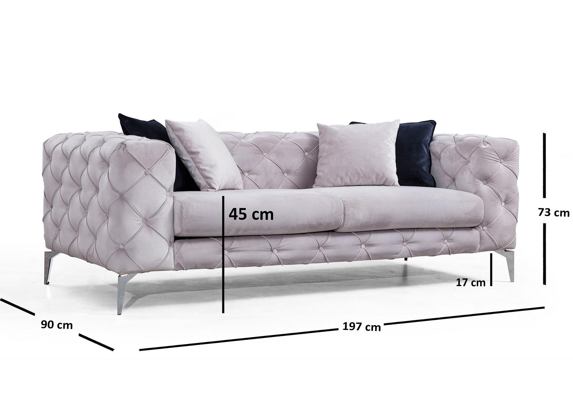 Como Sofa 2-seater light grey 3