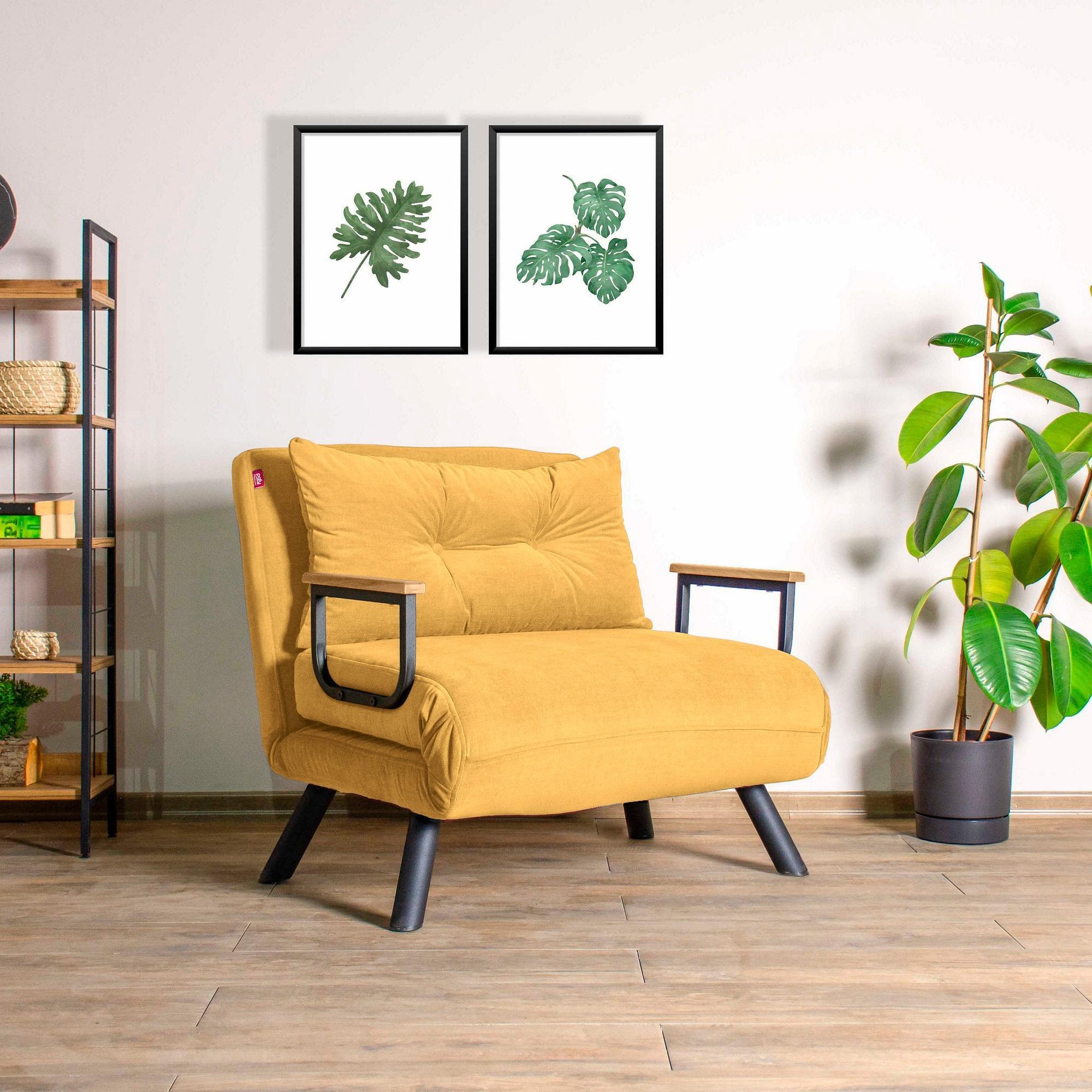 Sando Sleeper Armchair Mustard Yellow 0