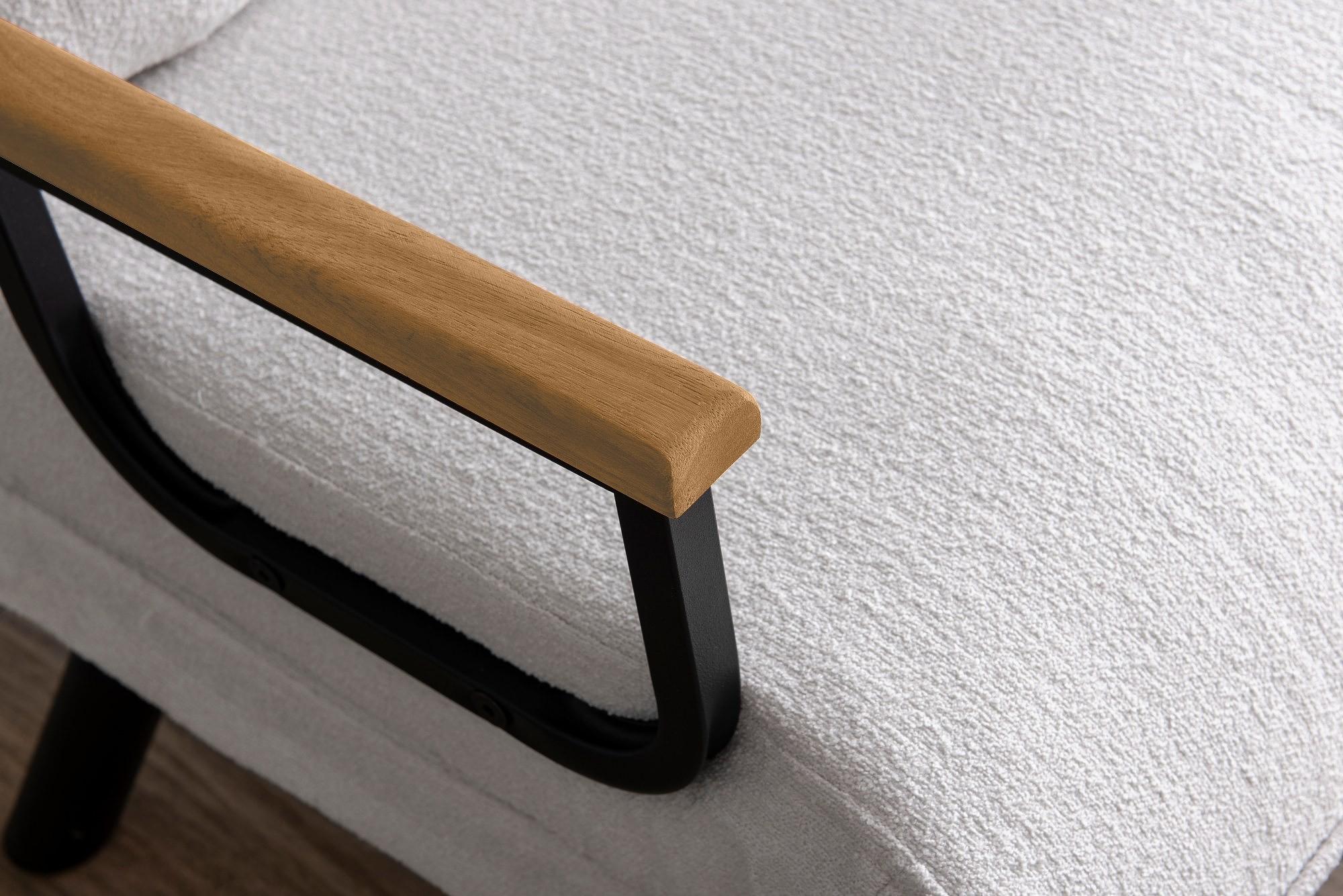 Sando Sleeper Armchair Bouclé White 6