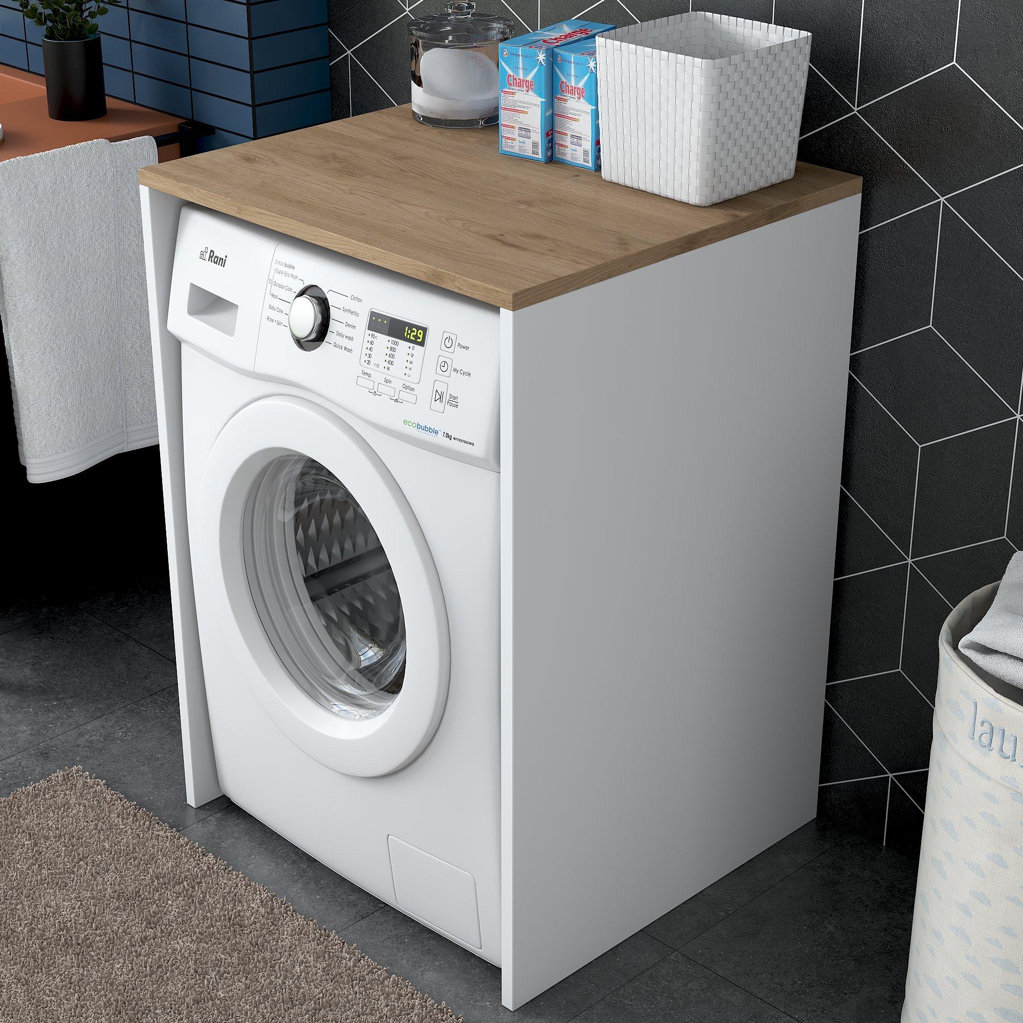 Washing machine cabinet walnut brown 60cm x 91.8cm 0