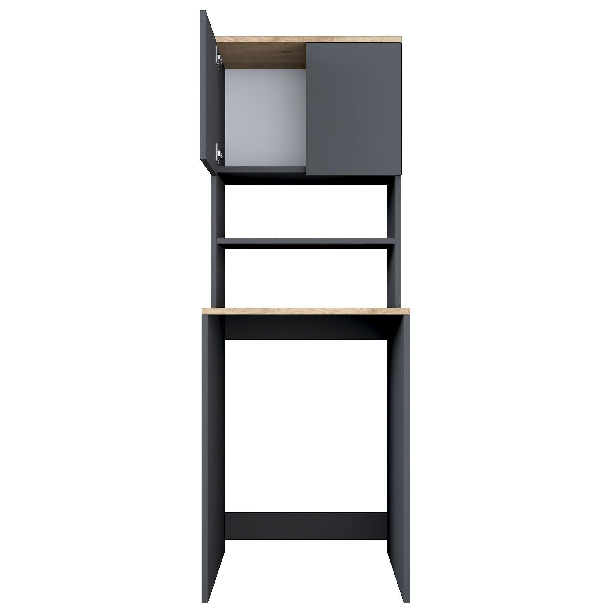 Washing machine cabinet Walnut brown 60cm x 183.6cm 8
