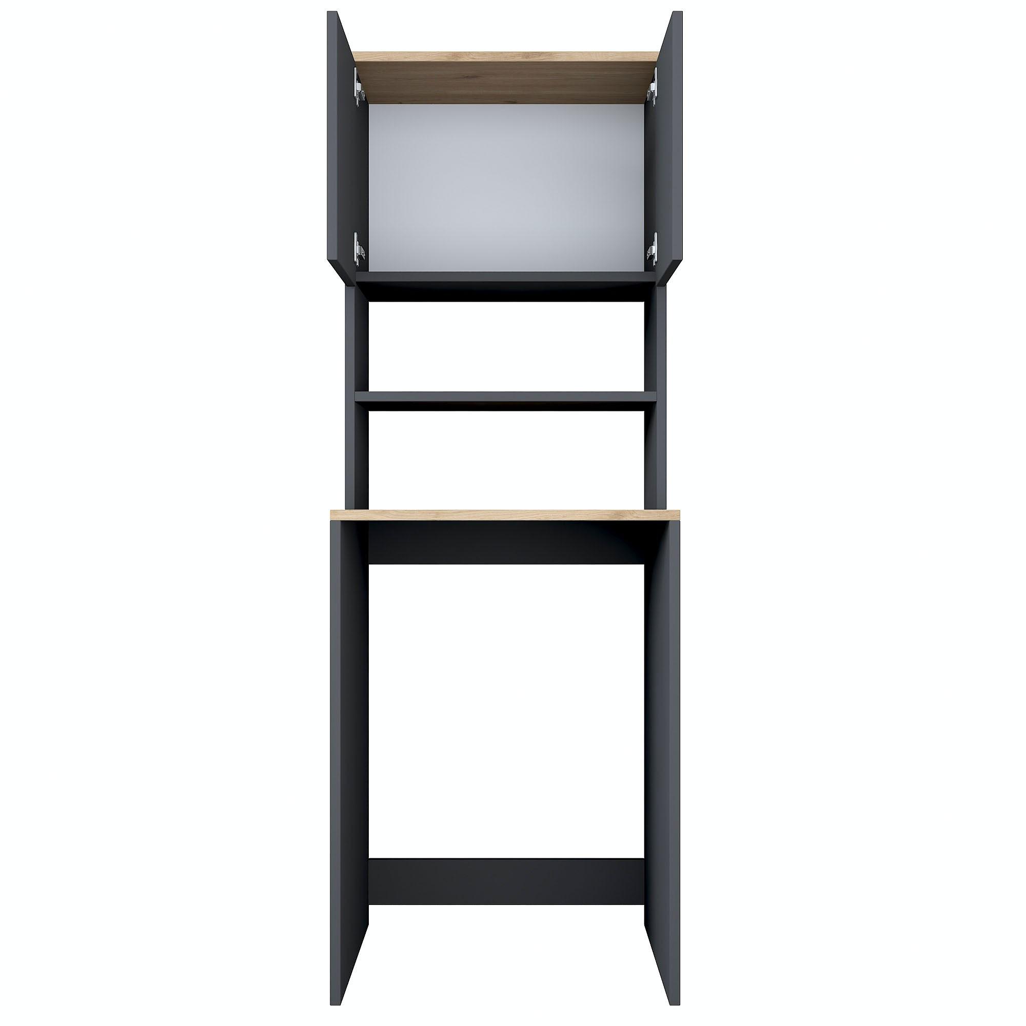 Washing machine cabinet Walnut brown 60cm x 183.6cm 9