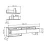 Gara Lowboard with Wall Shelf Anthracite 3