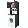 Washing machine cabinet Walnut brown 60cm x 183.6cm 7