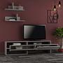 Gara lowboard with wall shelf Light Mocha 1