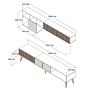Milan Lowboard with Wall Shelf Walnut Brown Anthracite 5