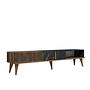 Milan lowboard walnut brown black 4