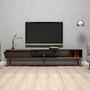 Milan lowboard walnut brown black 2