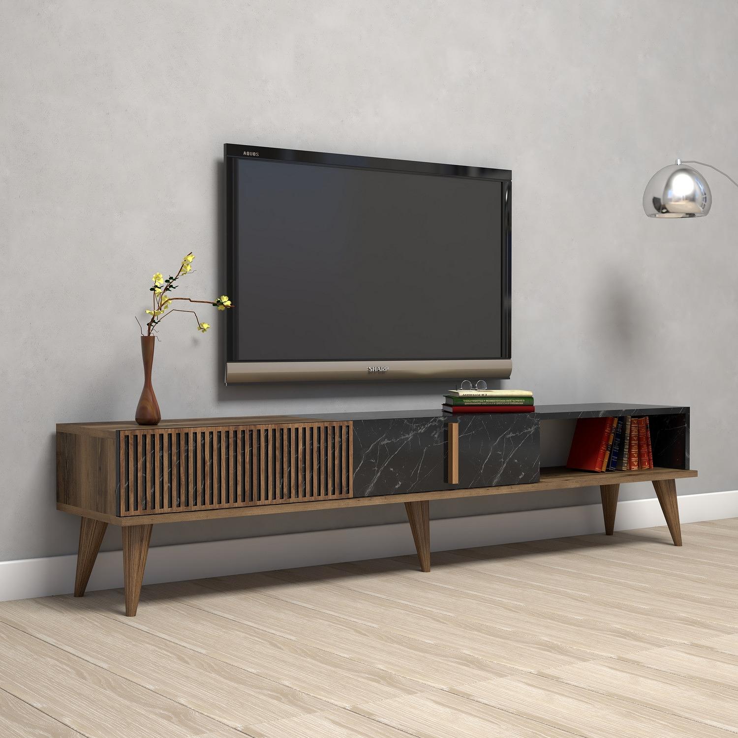 Milan Lowboard marrone noce nero 1