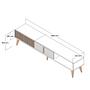 Milan Lowboard Marrone Noce Bianco 4