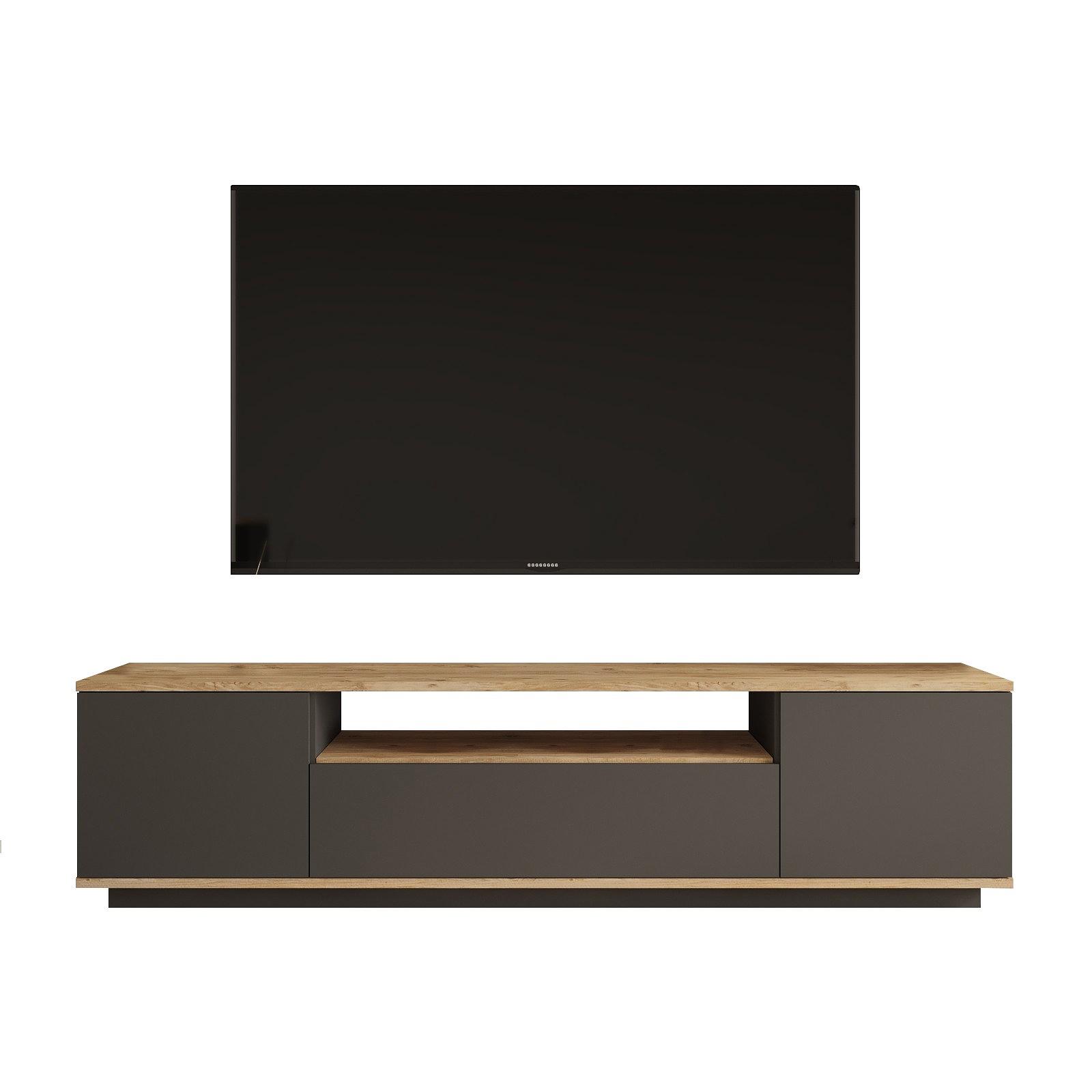 Lowboard with shelf Grey 4