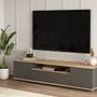 Lowboard with shelf Grey 2