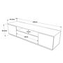 Lowboard with shelf Grey 5