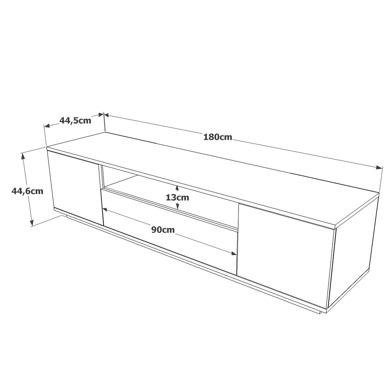Lowboard with shelf Grey 5