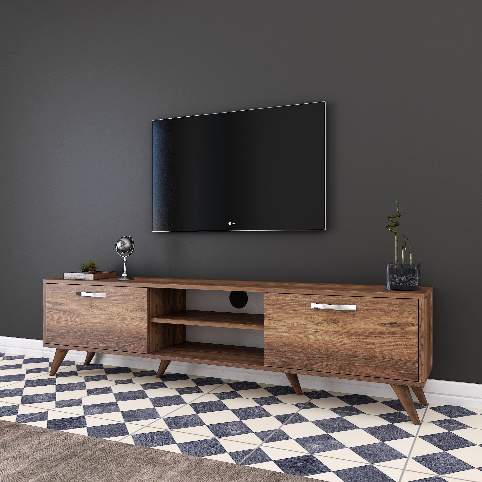 Lowboard Brown with shelf 180cm x 48.6cm 0
