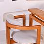 Cheri Dining Table Set 5-pc. Nubuck Leather Light Grey 7