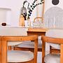 Cheri Dining Table Set 5-pc. Nubuck Leather Light Grey 5