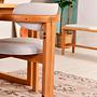 Cheri Esstisch-Set 5-tlg. Nubuk-Leder Hellgrau 4