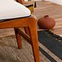 Touch Dining table set 4-pc. Nubuck leather Cream 8