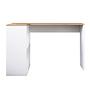 Corner desk with storage White Brown 9