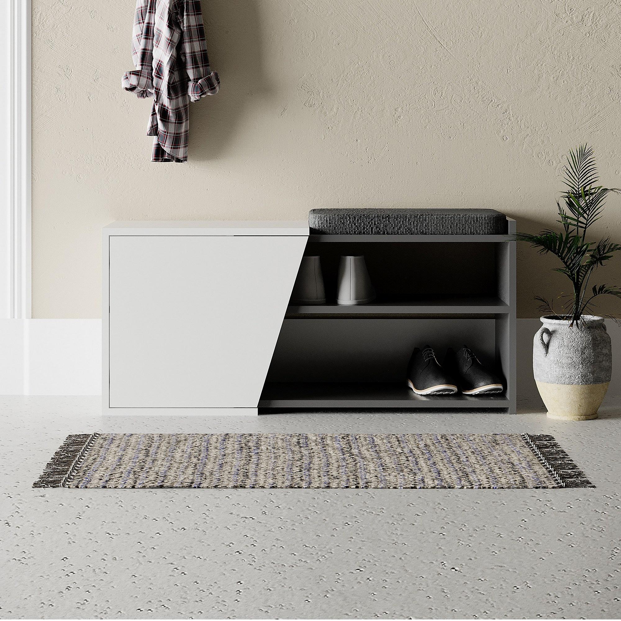 Fiona shoe cabinet Anthracite White 0