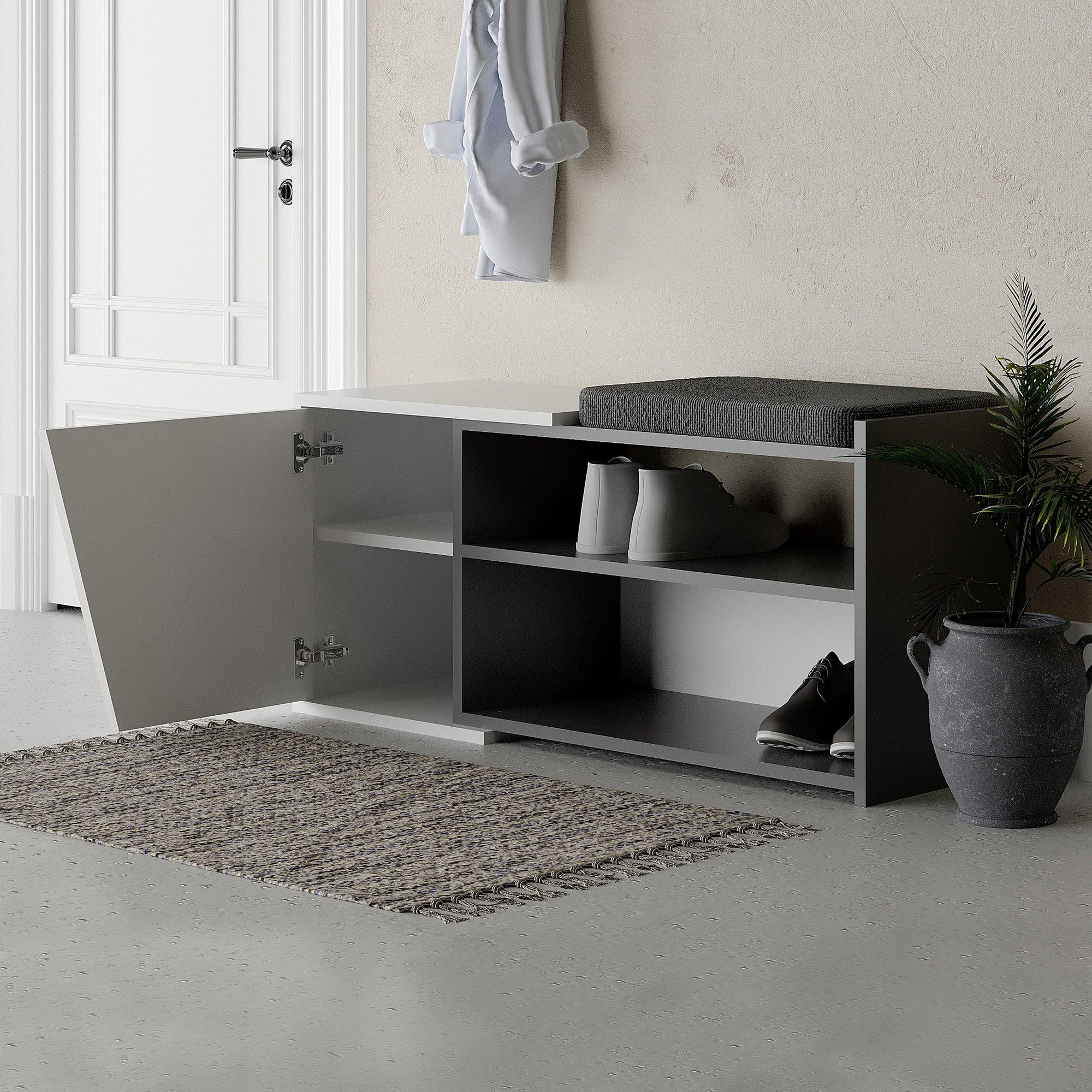 Fiona shoe cabinet Anthracite White 1