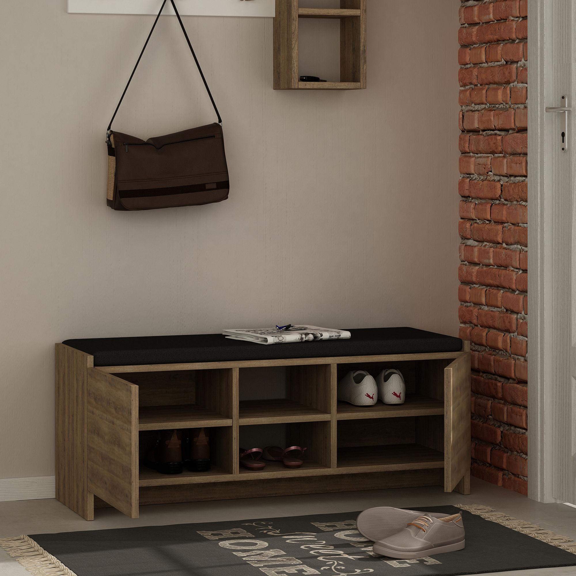 Zulla Schuhschrank Dunkelbraun 1