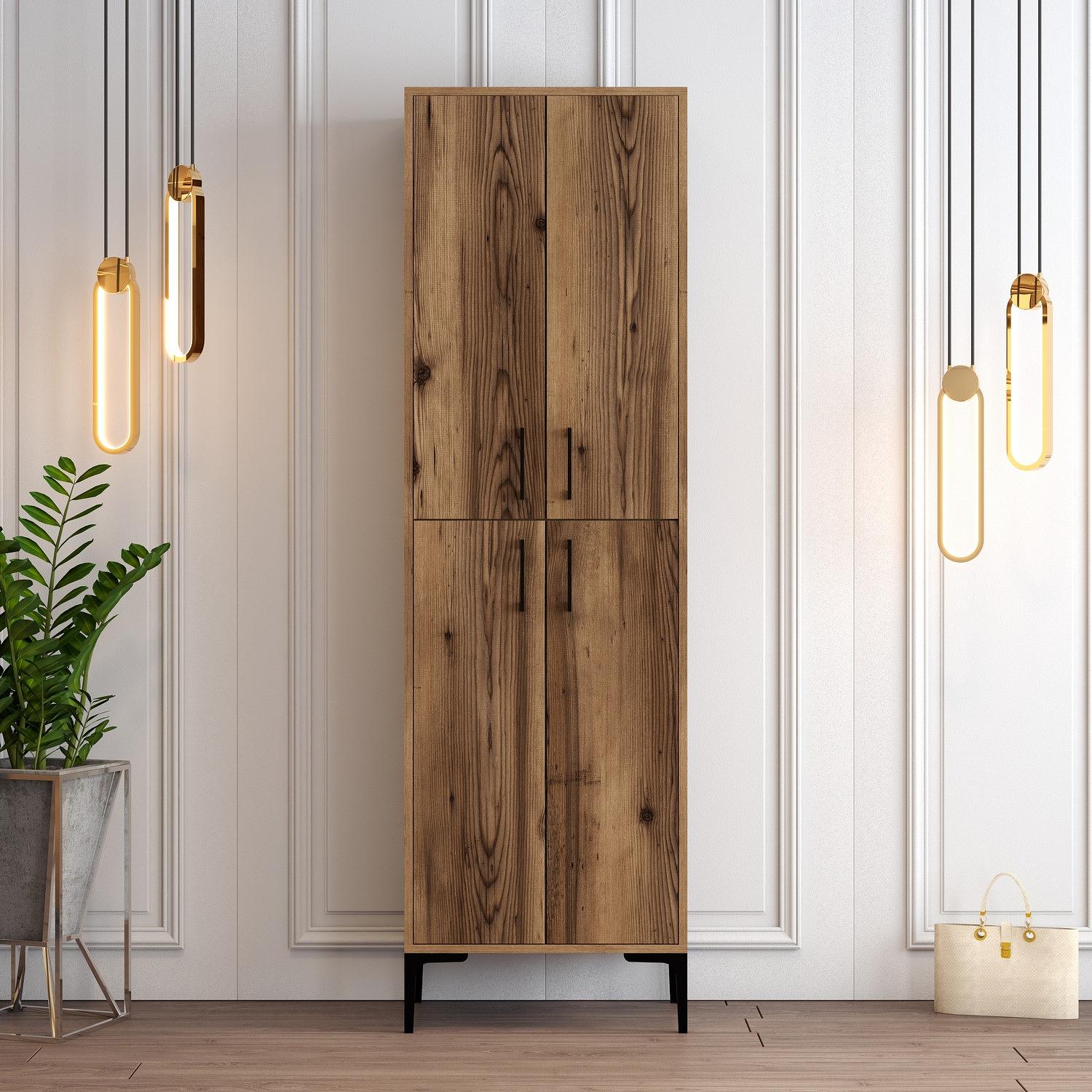 Benta Walnut Brown Shoe Cabinet 1