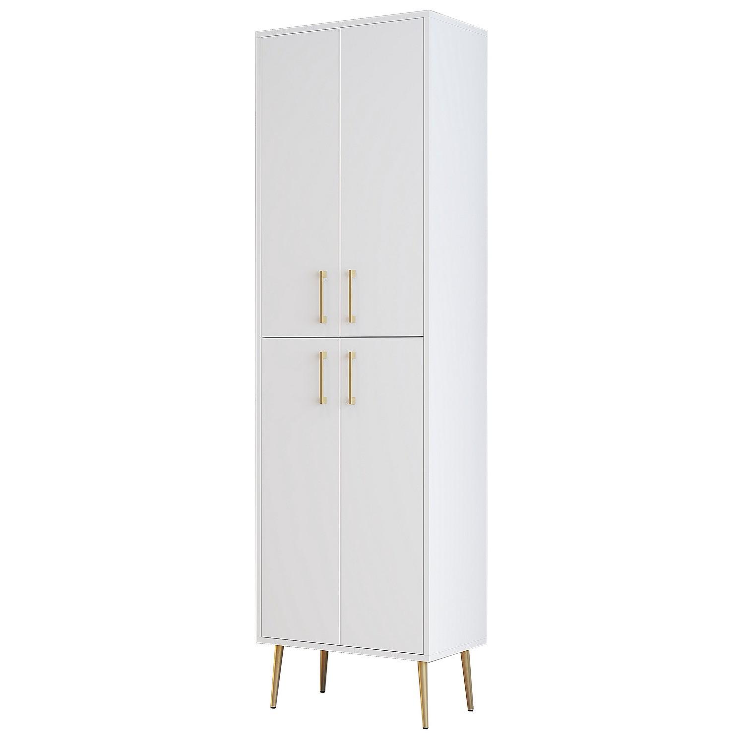 Benta Shoe Rack White Gold 4