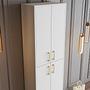 Benta Shoe Rack White Gold 3