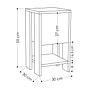 Ema Anthracite Bedside Table 3
