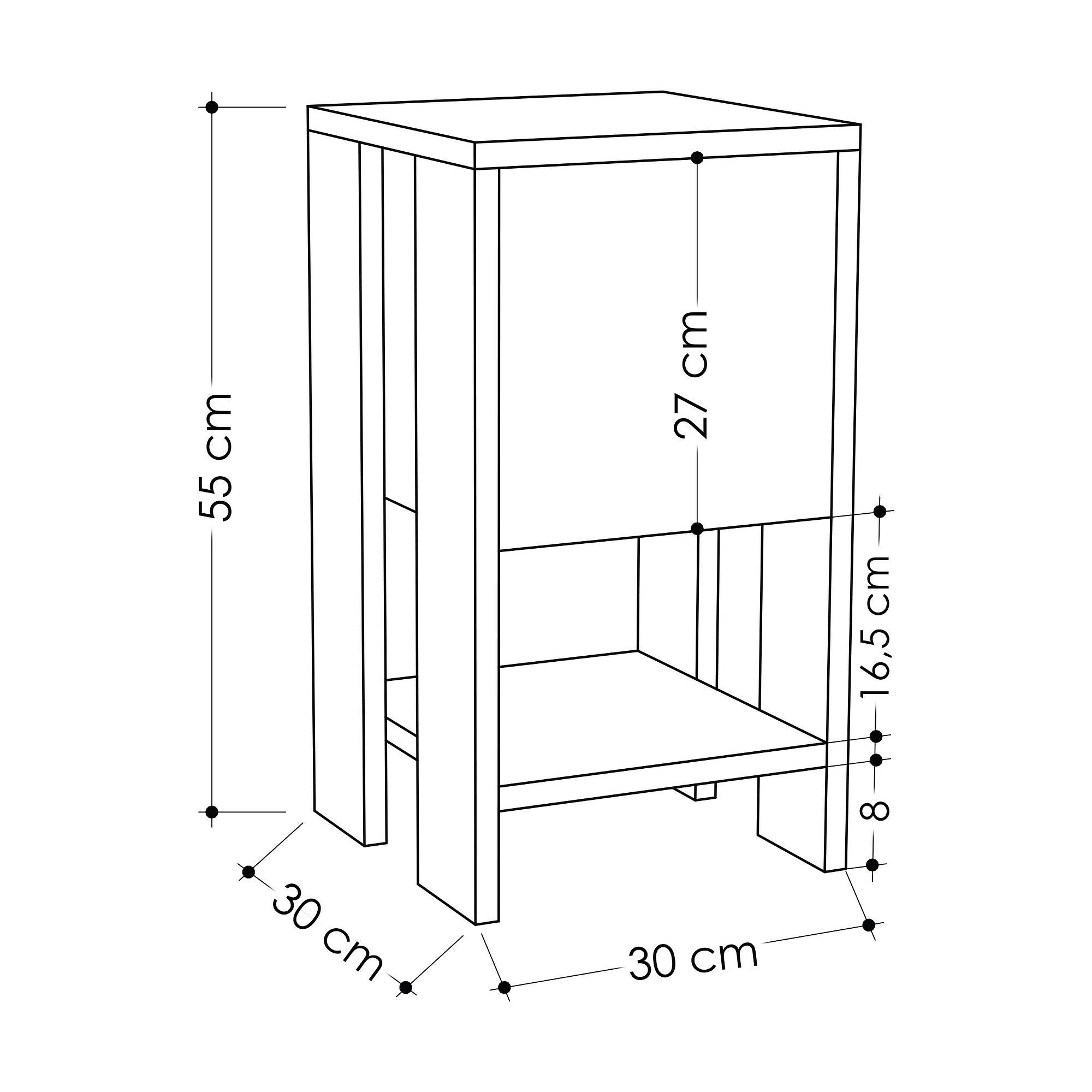 Ema Anthracite Bedside Table 3