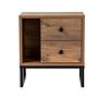 Glimmer Nightstand Brown with black legs 4