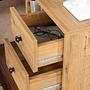 Glimmer Nightstand Brown with black legs 3